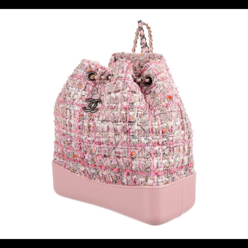 Chanel Gabrielle pink Tweed Backpack, small - Picture 2 of 8